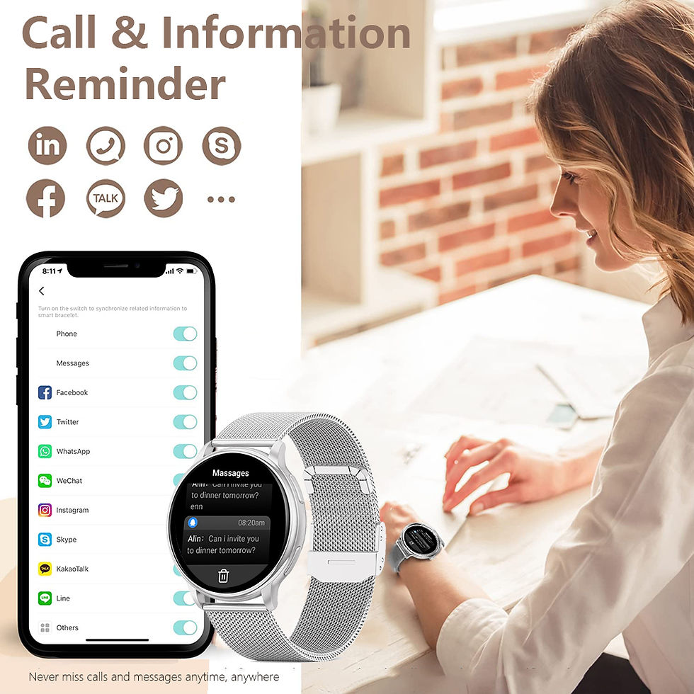 Thumbnail: MEVADEN Bluetooth Call Smart Watch Women Custom Dial Watches Men Sport Fitness T