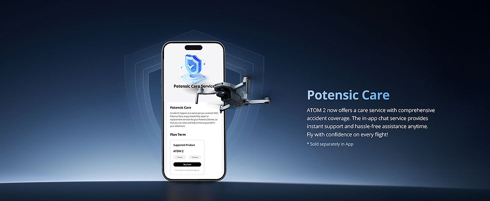 Thumbnail: Potensic C0 ATOM 2 Drone with PTD 1 Remote Control 4K Video, 8K Photo Camera 10K