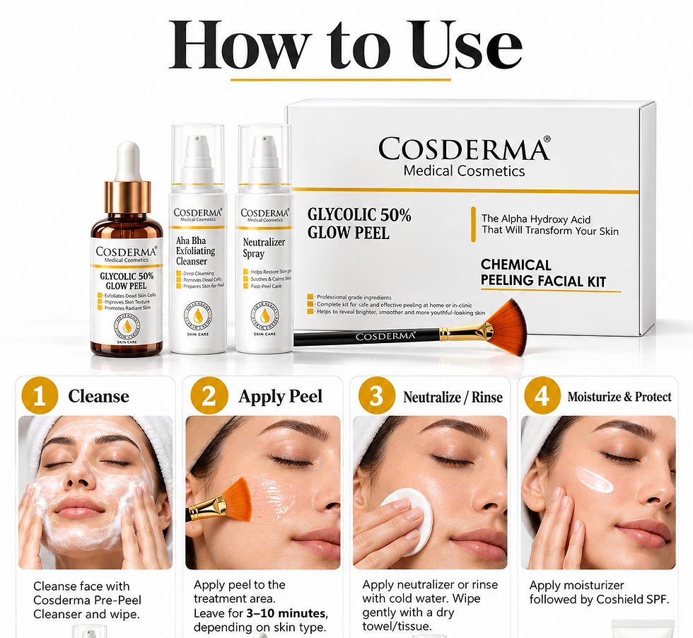 Thumbnail: Cosderma Glycolic 50% Glow Peel | Chemical Peeling Facial Kit