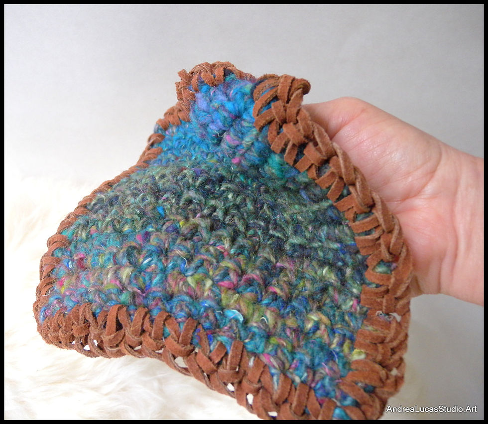 Thumbnail: Wool Leather Pot Holder