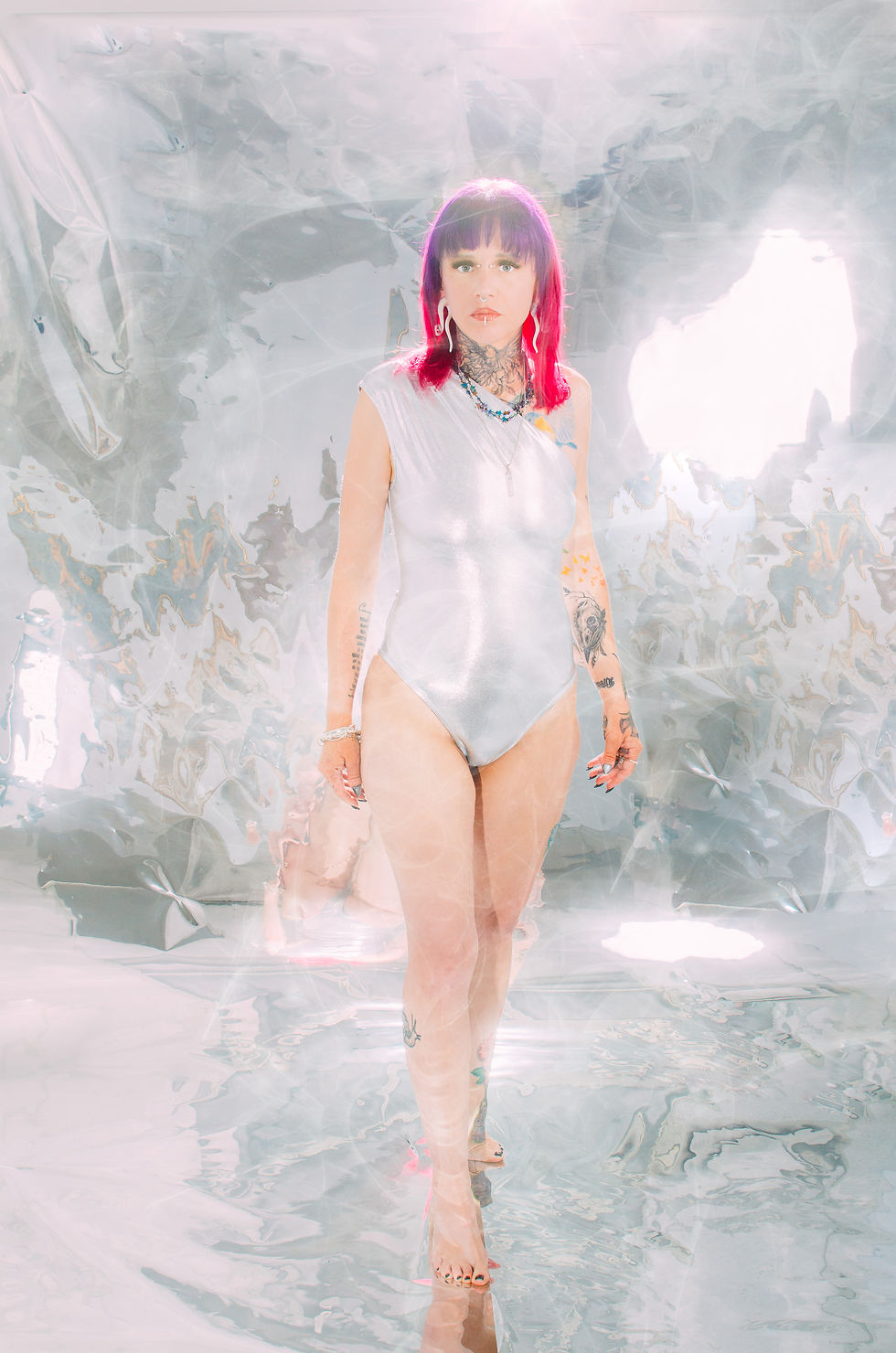 Boudoir client edgy futuristic