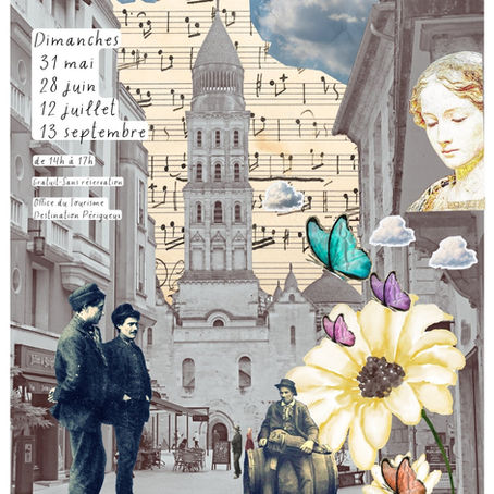 Ateliers Création de Cartes Postales, Une découverte créative du patrimoine de Périgueux. Office de Tourisme destination Périgueux. Animés par Béatrice Mora