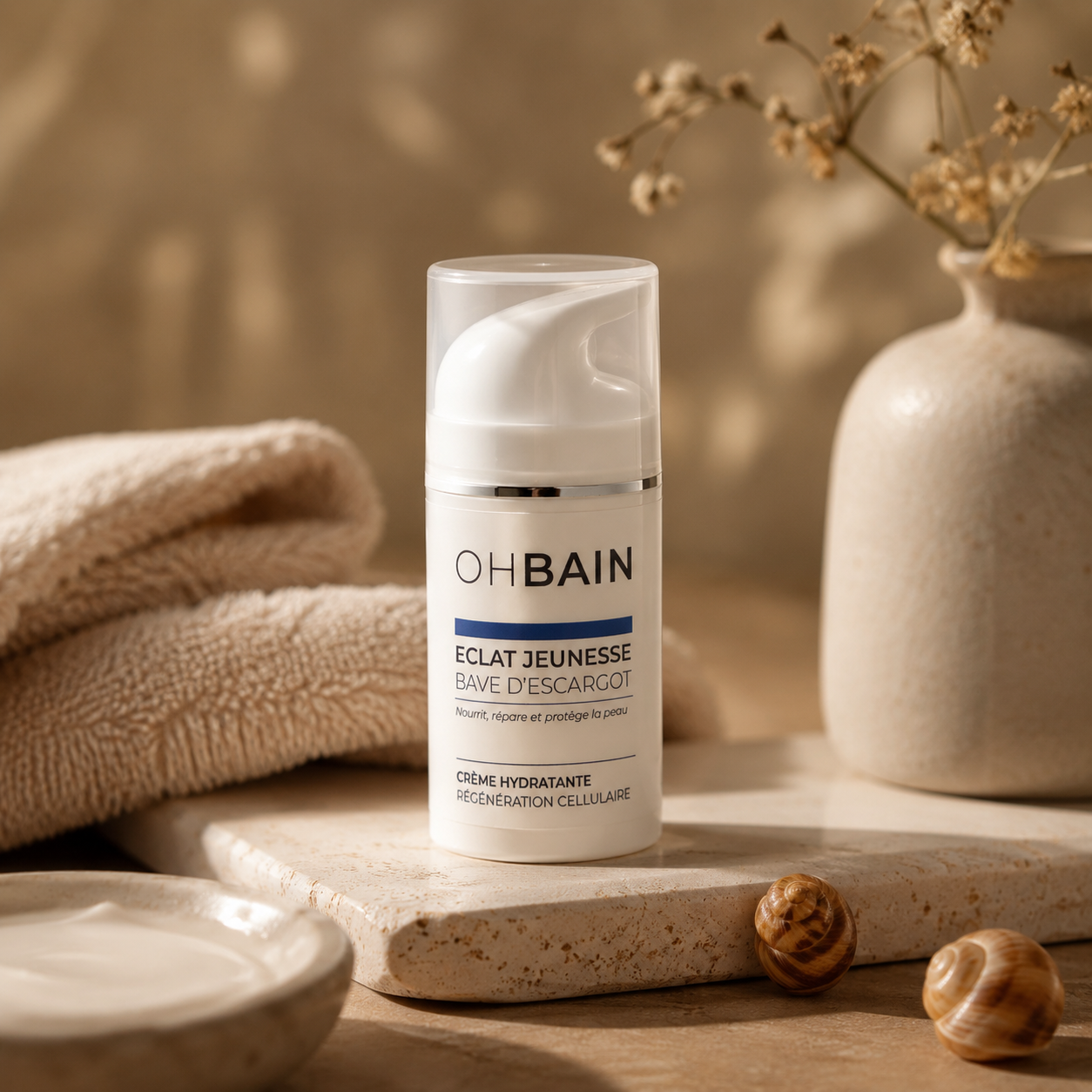 Crème Éclat Jeunesse à la bave d’escargot – hydratante, réparatrice et anti-âge