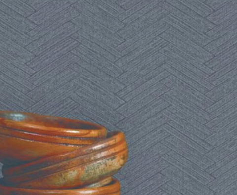 Dark grey herringbone textured wallpaper