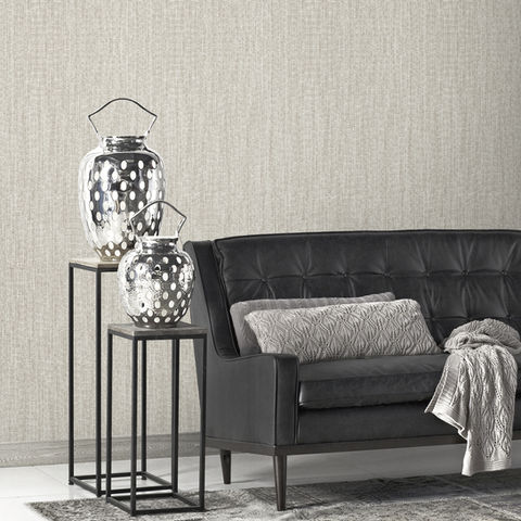 Elegant textured wallpaper in modern living room