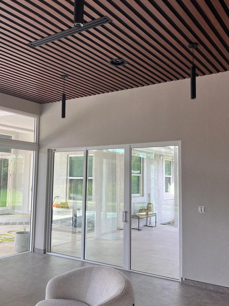 Wide-angle view of a luxury playroom wallpaper installation in Parkland featuring TWC3329 textured wallcovering, expertly installed by the Boca Raton Showroom team.
