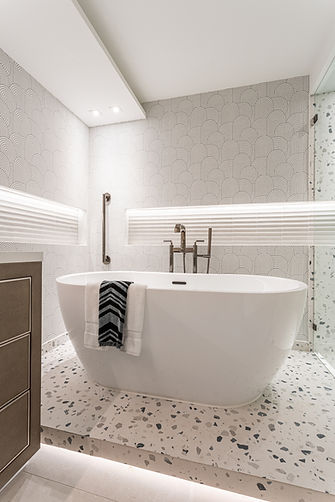 Artisan wallcovering installation showcasing expert seam alignment and precision handling of bespoke wide-width murals in a luxury South Florida residence.