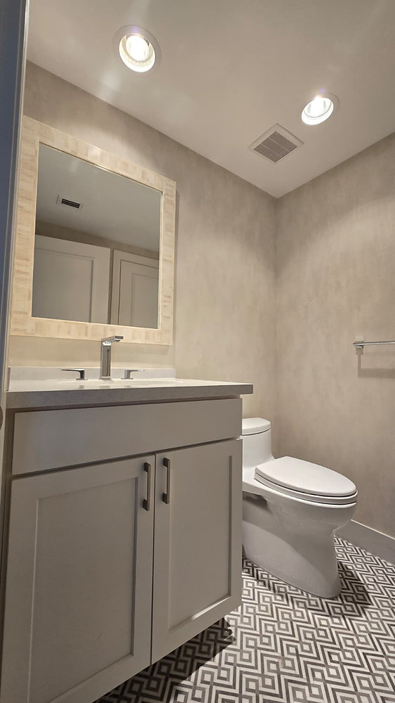 Maximizing Style in a Small Key Biscayne Powder Room with Luxury Wallpaper