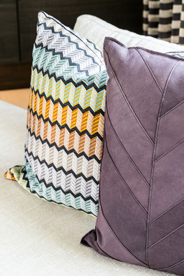 Chevron patterned throw pillows