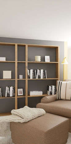 Aménagement d'un coin lecture dans un style campagnard moderne.
Décoration d'intérieur à Lyon et ses alentours.