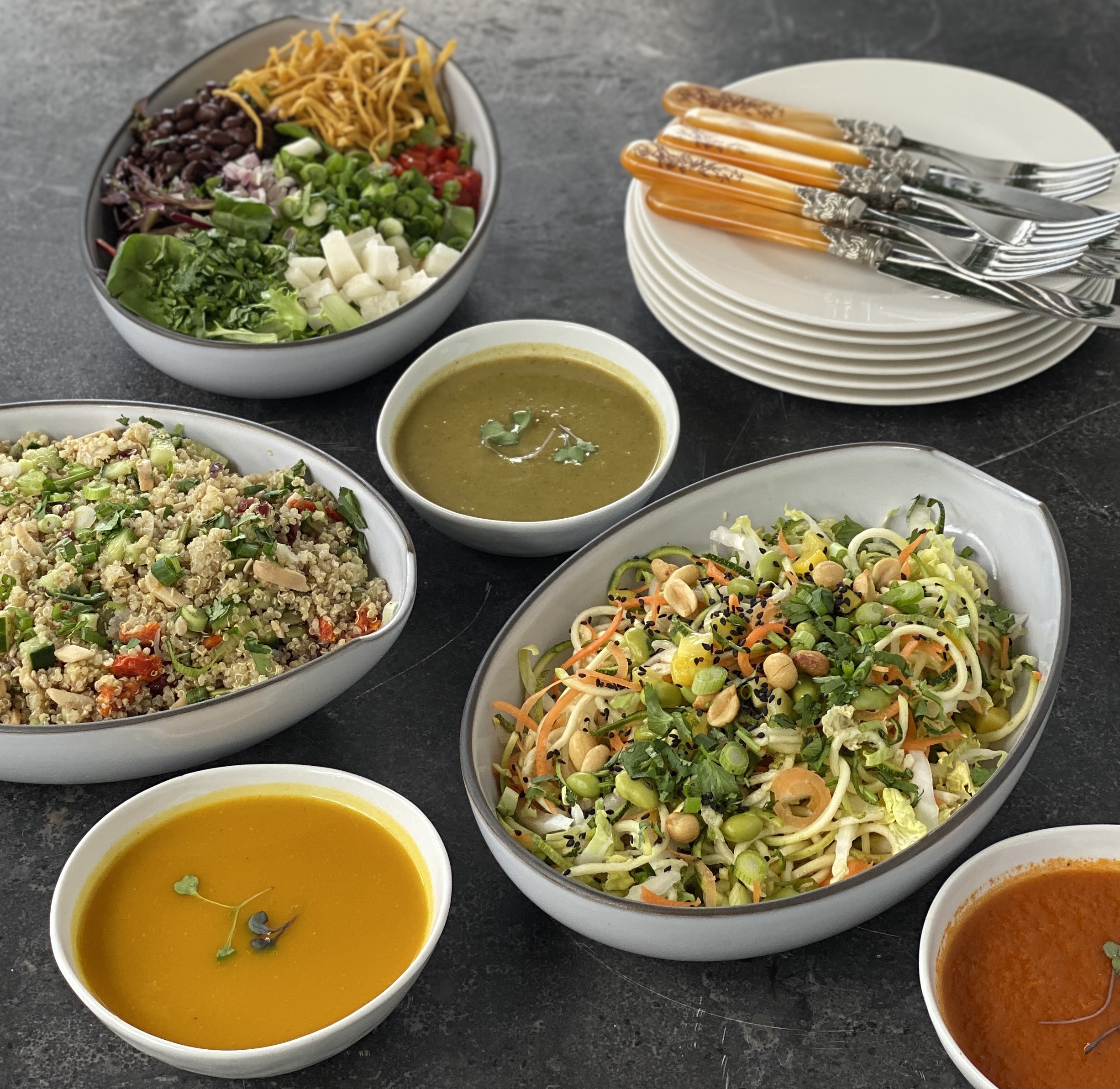 Arranged Food and Objects