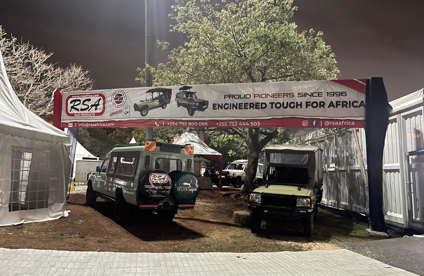RSA Safari Vehicles displayed at the Magical Kenya Tourism Expo