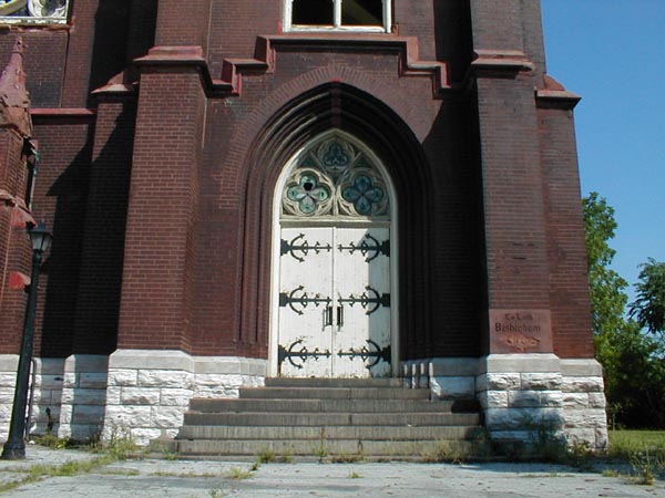 Door hinges still in place, around 2011.