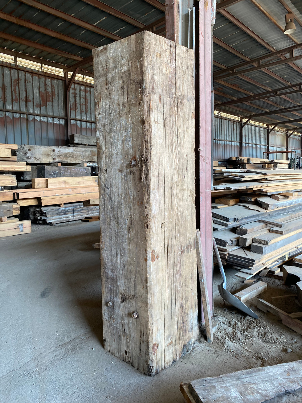 Reclaimed white oak timbers 22" x 9.2'.