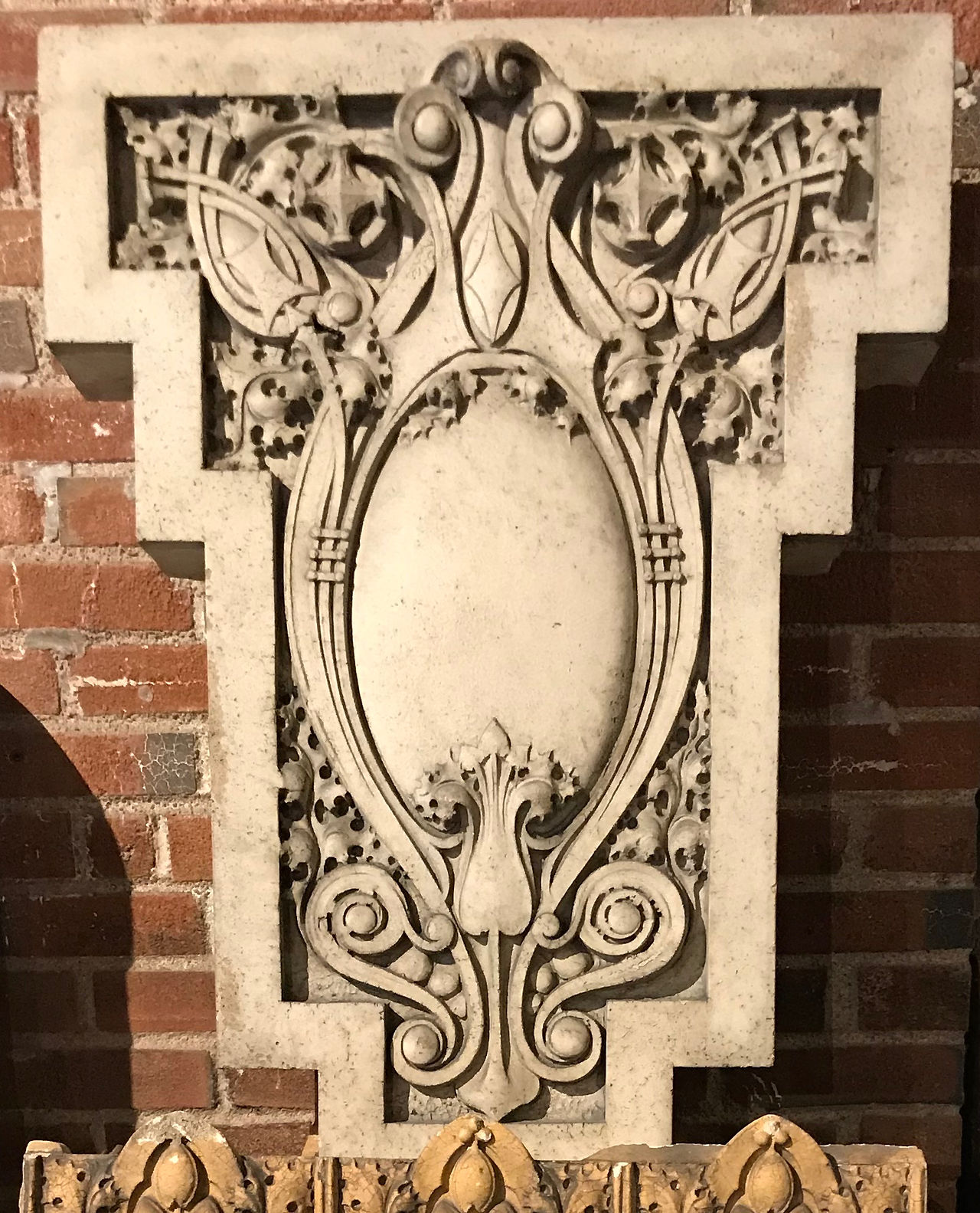 Cast terra cotta salvaged from the Raleigh Residence on Washington Ave. in St. Louis MO.