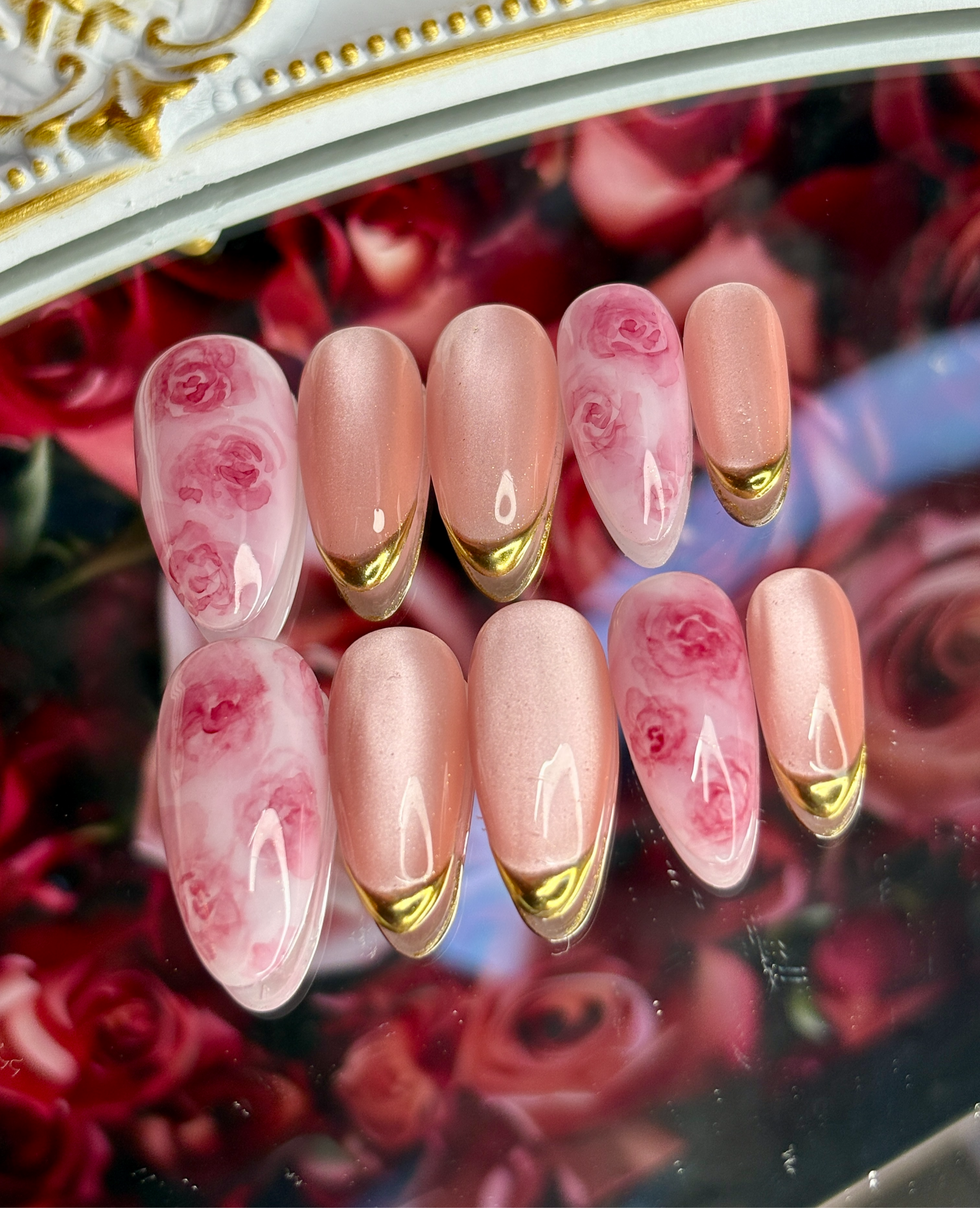 Rose Garden Cat-eye Nail Set