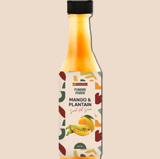 Bottle of Hot Mango & Plantain Sauce