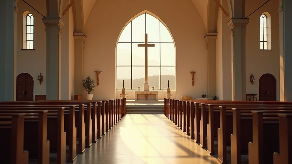 A tranquil chapel environment