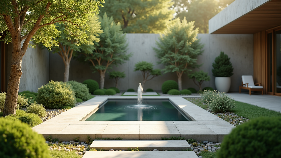 Close-up view of a peaceful garden space for relaxation