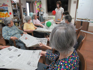 デイサービスひがしの　夢の石手☆　本日のレクは・・・風船おくり