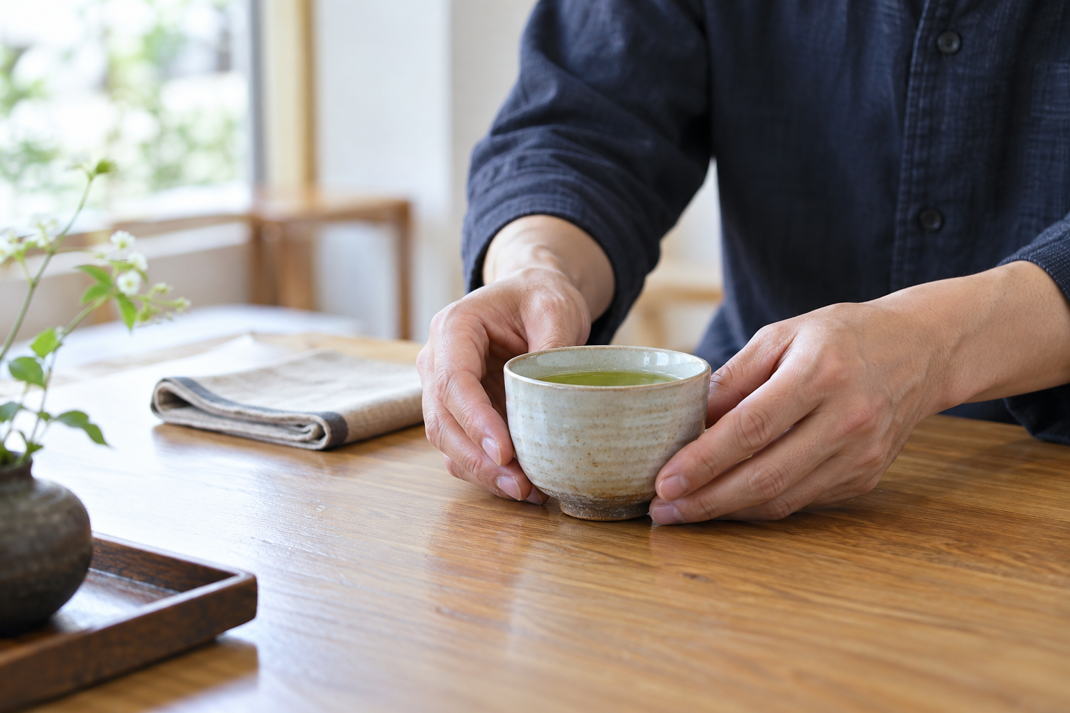 そっと置く、その小さな動きにも丁寧さは表れます。