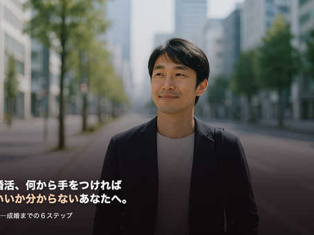 【男性向け】婚活、何から手をつければいいか分からなくてモヤモヤしているあなたへ。―成婚までの6ステップ