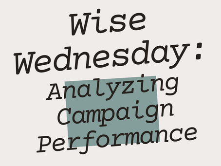 Wise Wednesday #22: Analyzing Campaign Performance
