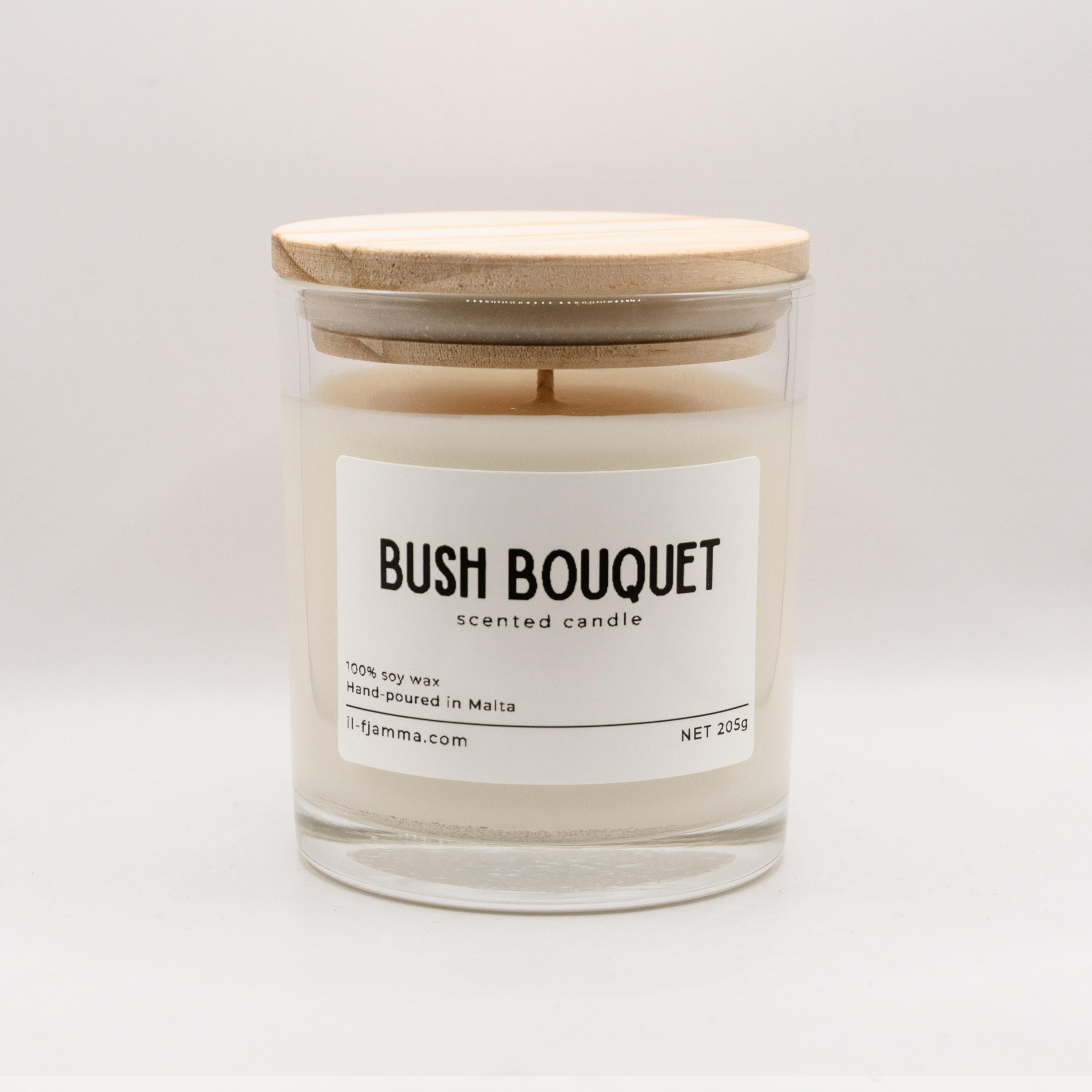 small soy wax candle with wooden lid