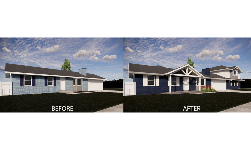 Garage Addition Before and After Lehi Utah