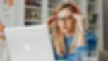 Women frustrated at computer