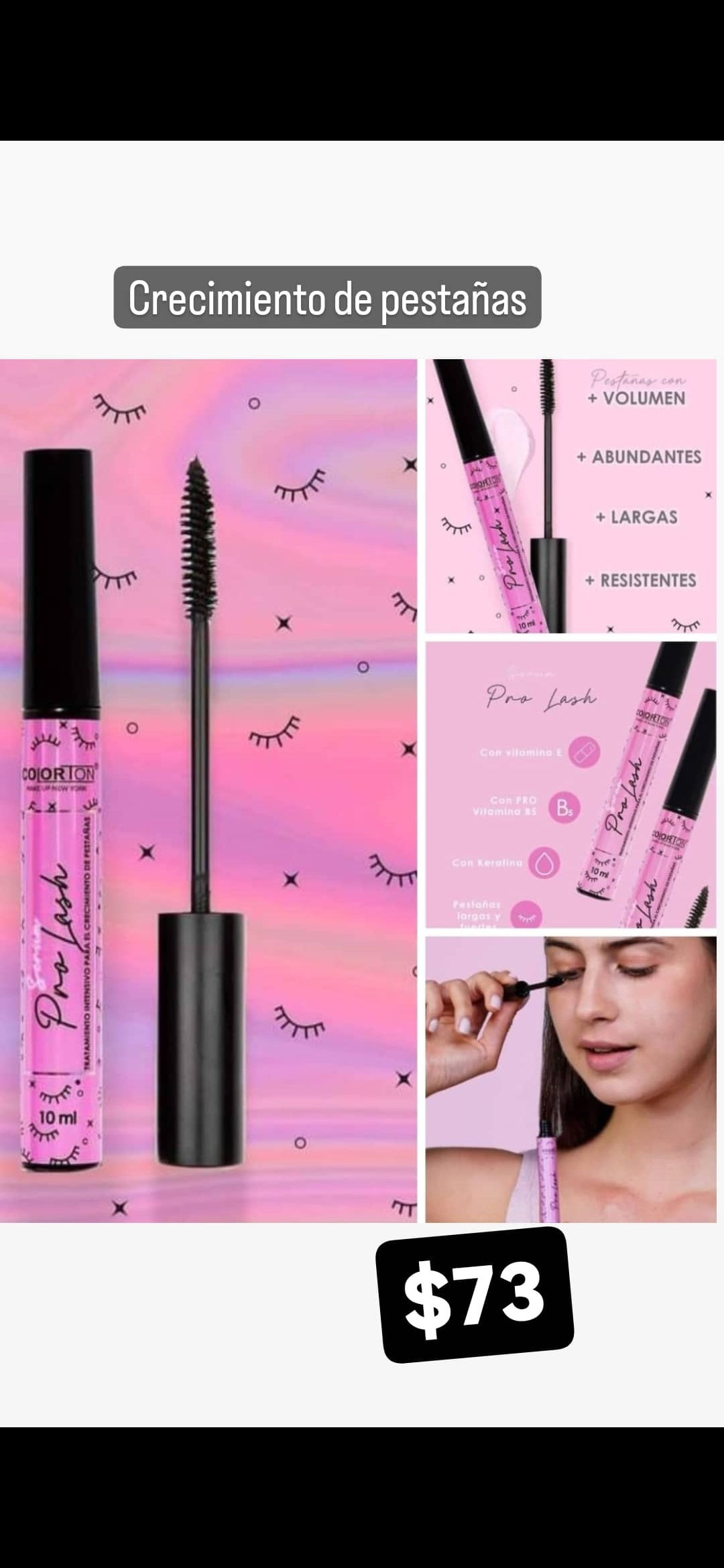 Colorton crecimiento para PESTAÑAS 