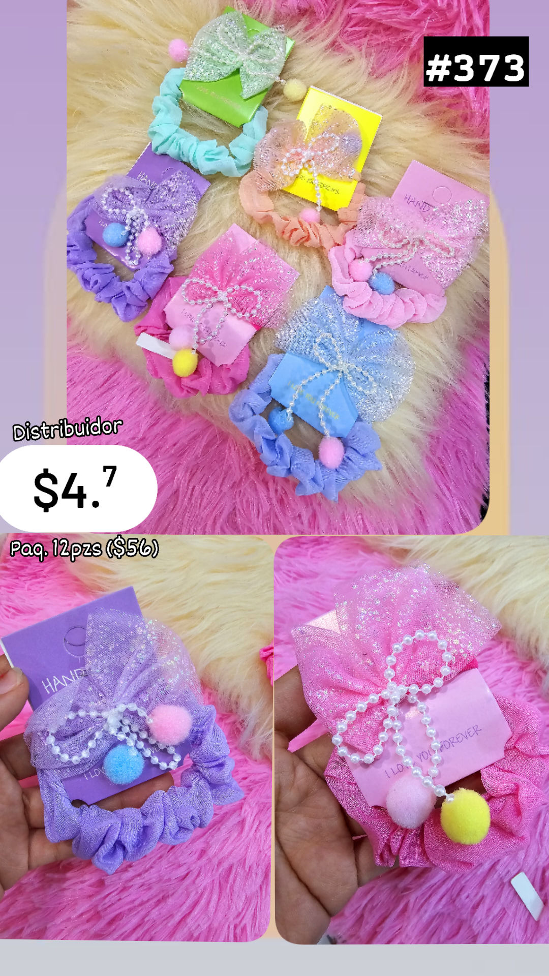 ($4.⁷)... 12pzs { Accesorios p/ cabello #373