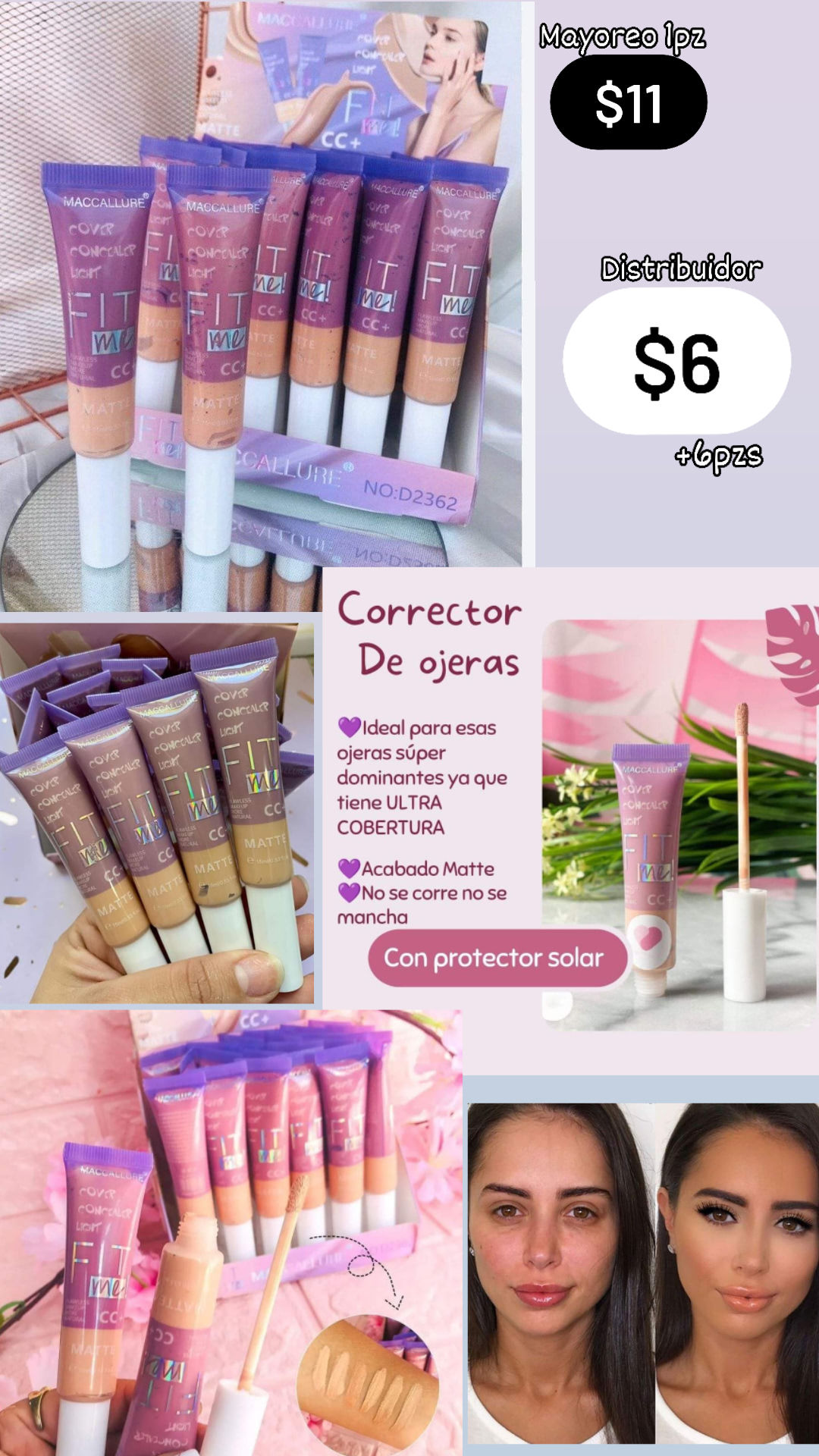 ($6)...  6pzs{ Maccallure corrector liquido