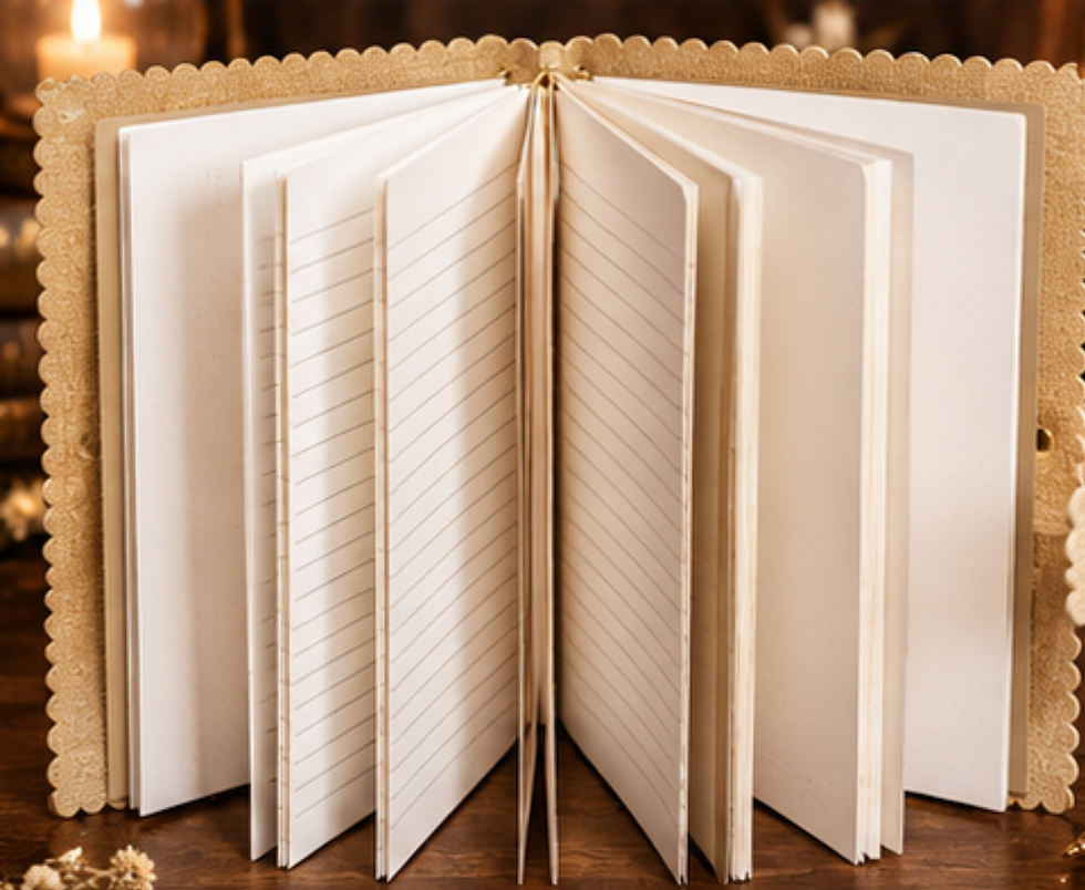 Thumbnail: Open refillable journal with removable notebook inserts