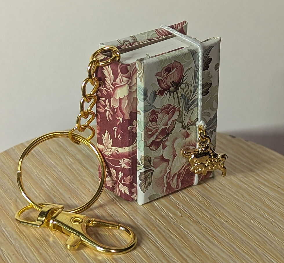 Thumbnail: Whisper Collection: Handmade Mini Journal Keychain | One-of-a-Kind