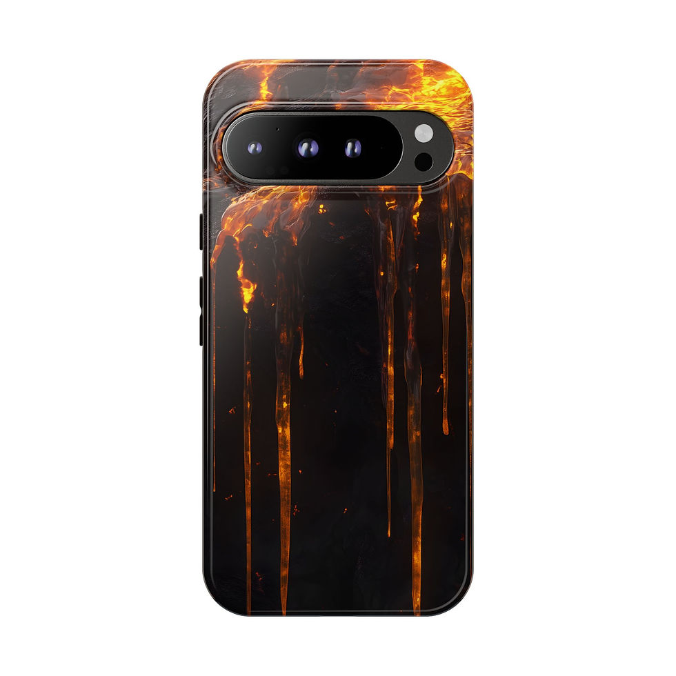 Thumbnail: Flowing Fire Tough Pixel Case 