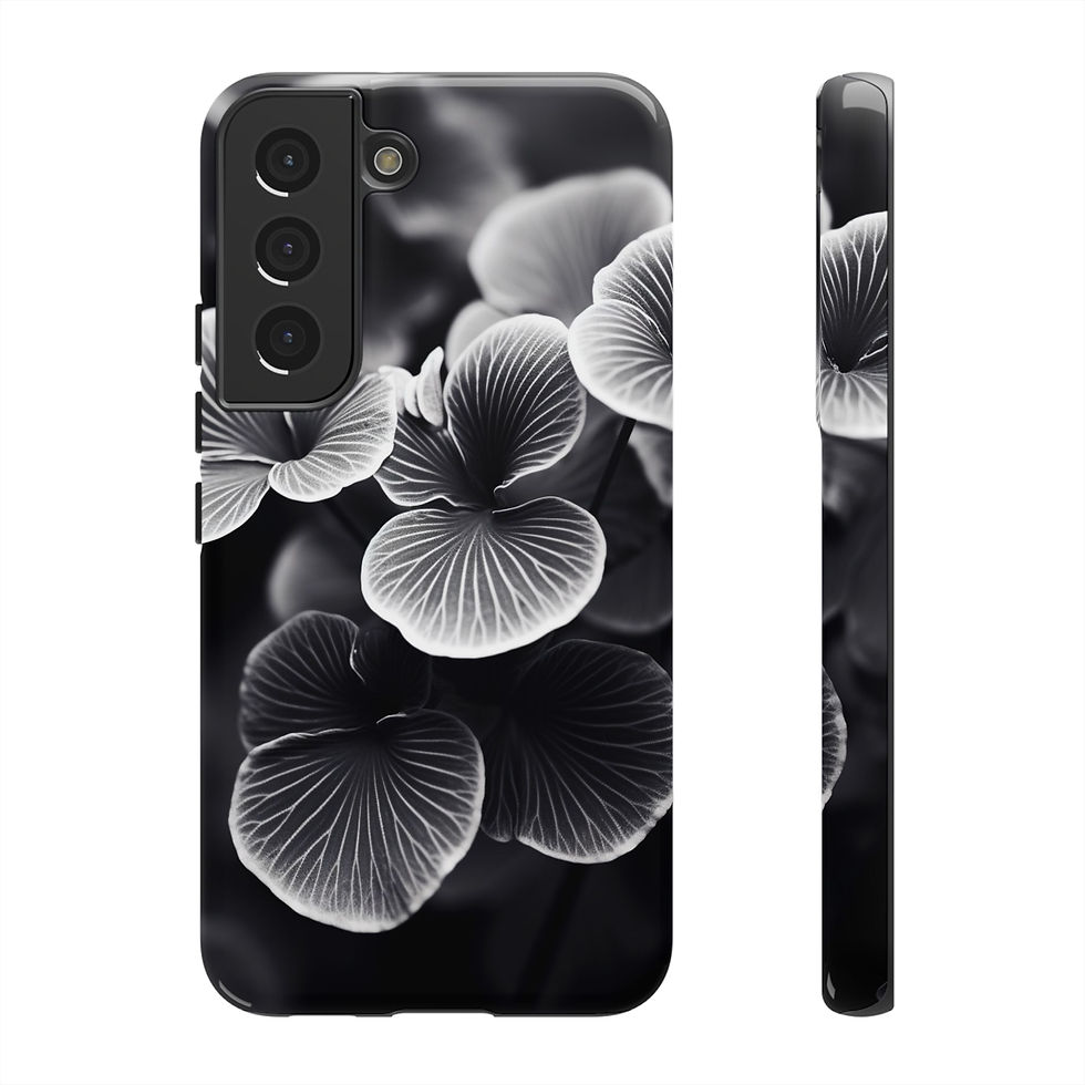 Monochrome Hydrangea Galaxy Tough Cases