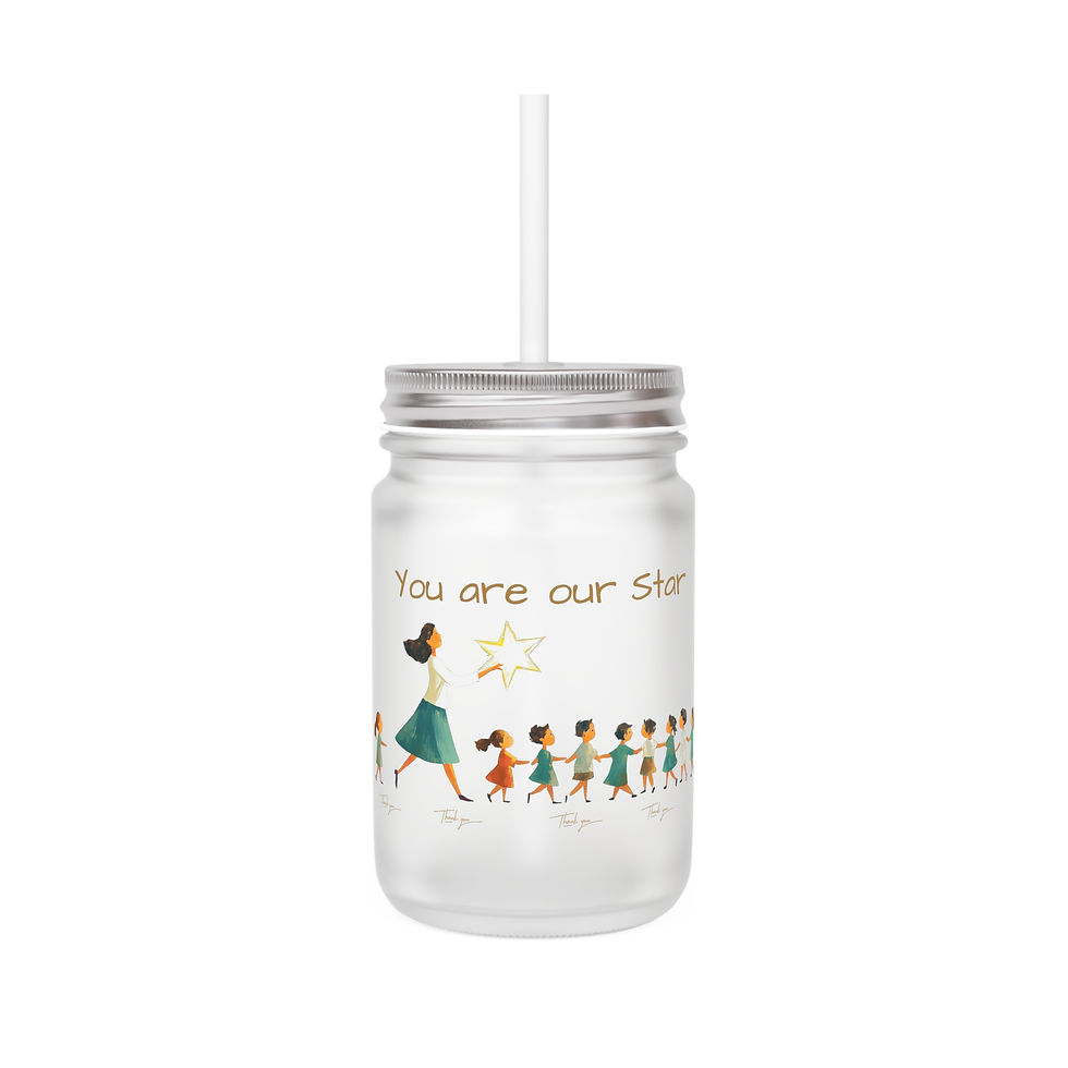 Mason Jar with Straw - Teacher Appreciation Gift