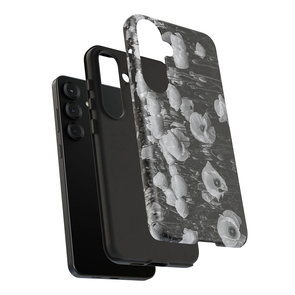 Thumbnail: Monochrome Poppy Galaxy Phone Case