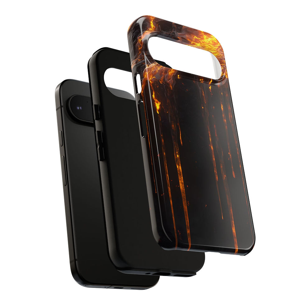 Thumbnail: Flowing Fire Tough Pixel Case 