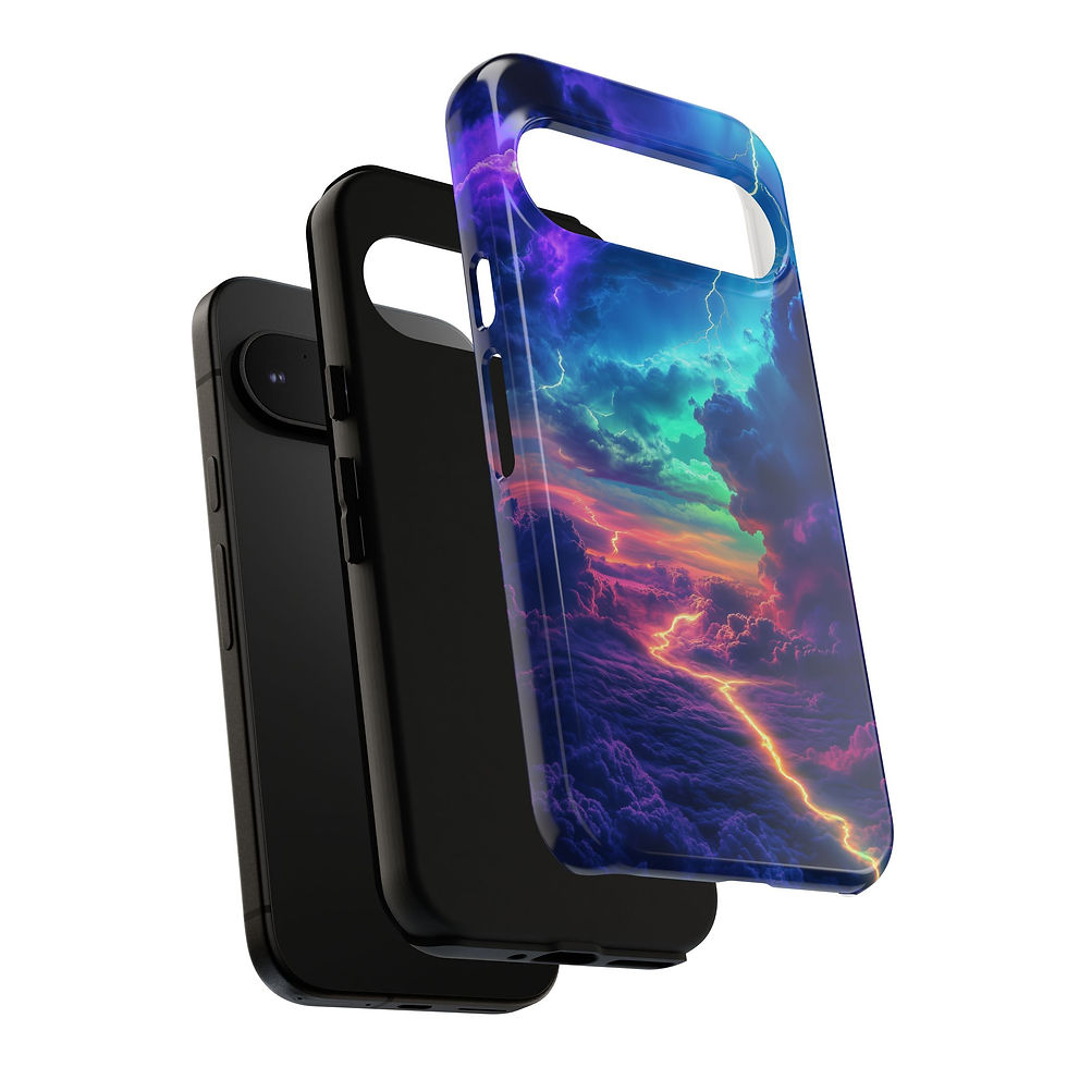 Thumbnail: Neon Thunder Lightning Tough Pixel Case