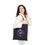 Thumbnail: Cosmic Vibes Cotton Canvas Tote Bag - Astrological Design for Everyday Use
