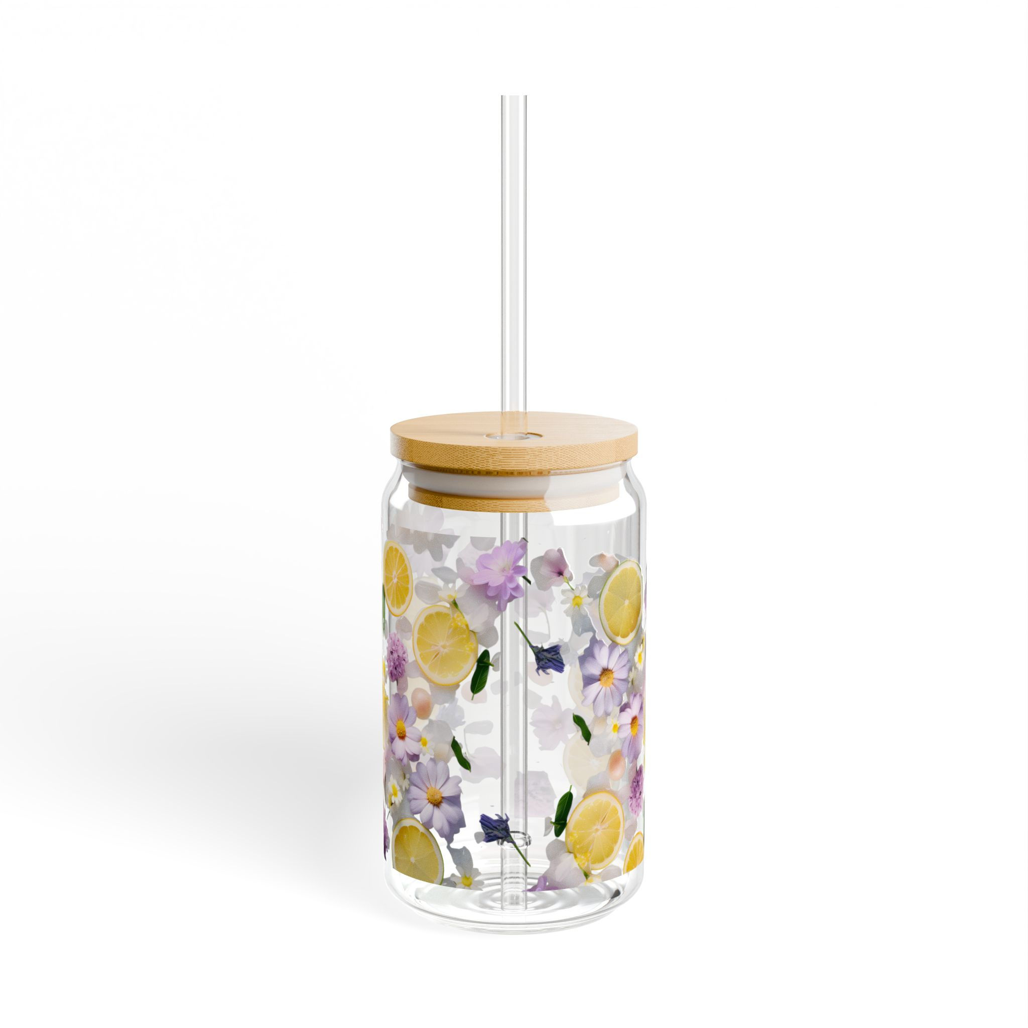 Floral Sipper Glass