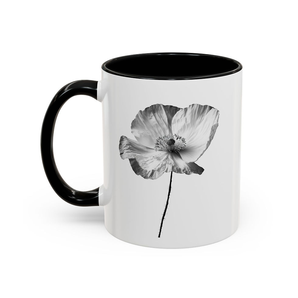 Thumbnail:  Monochrome Flowers Coffee Mug