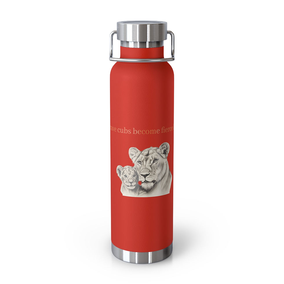 Thumbnail:  Lioness and Cub Copper Bottle 