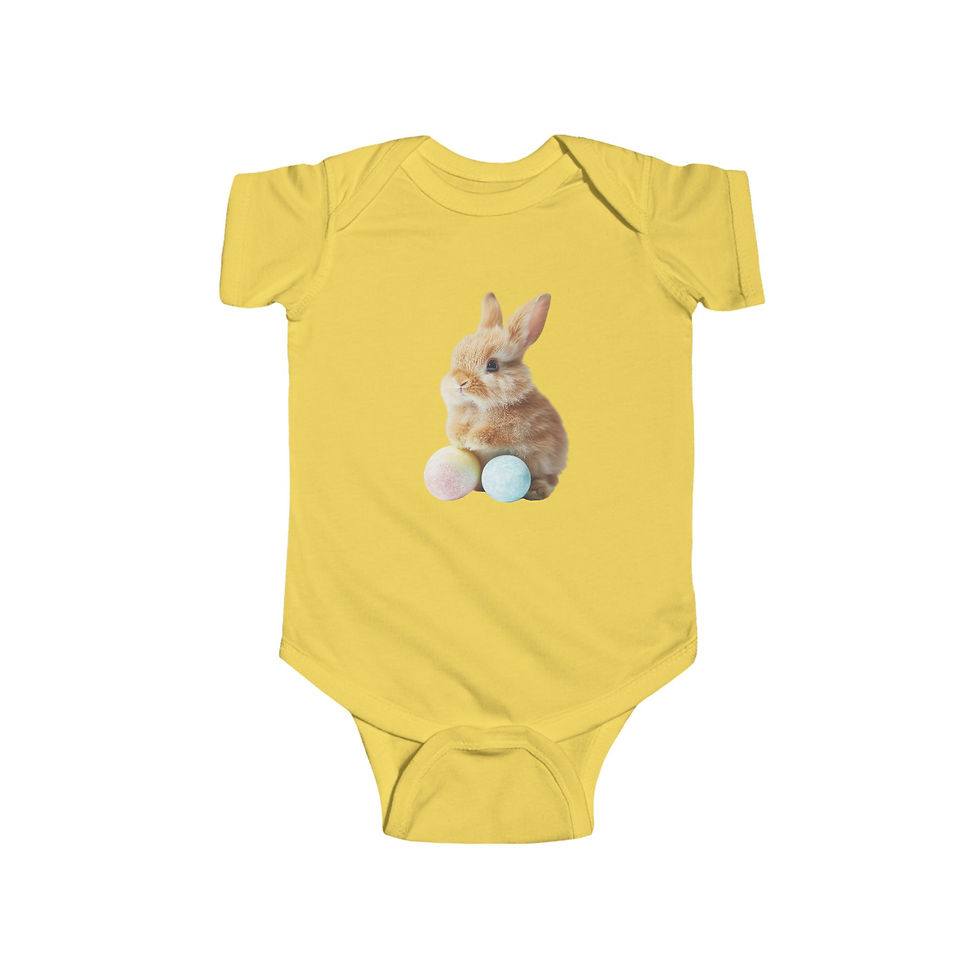 Thumbnail: Cute Easter Bunny & Eggs Infant Bodysuit - Perfect for Spring Celebrations