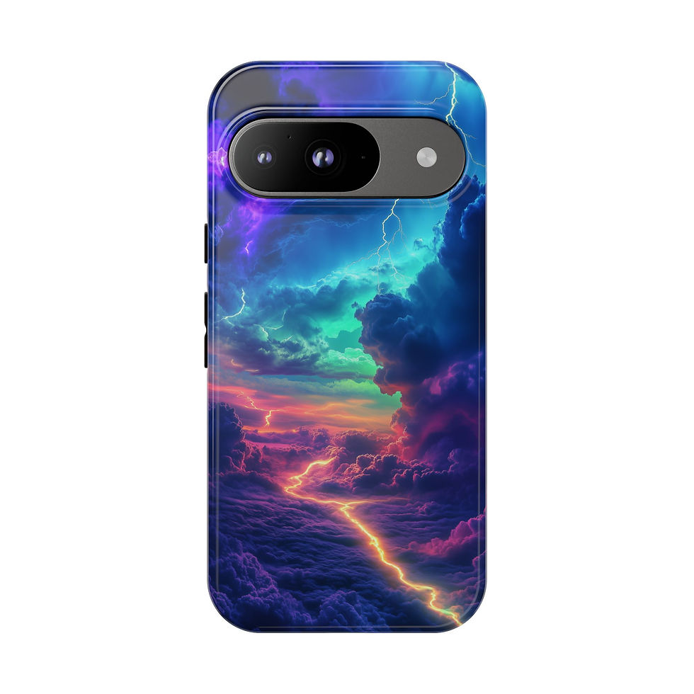 Thumbnail: Neon Thunder Lightning Tough Pixel Case