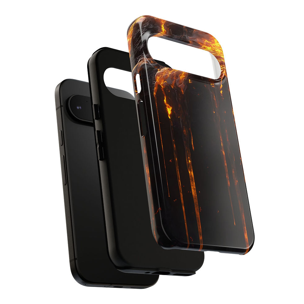 Thumbnail: Flowing Fire Tough Pixel Case 