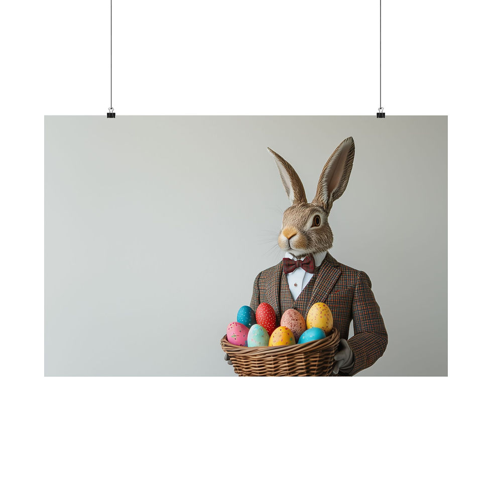 Thumbnail: Easter Bunny With A Bucket Matte Poster 