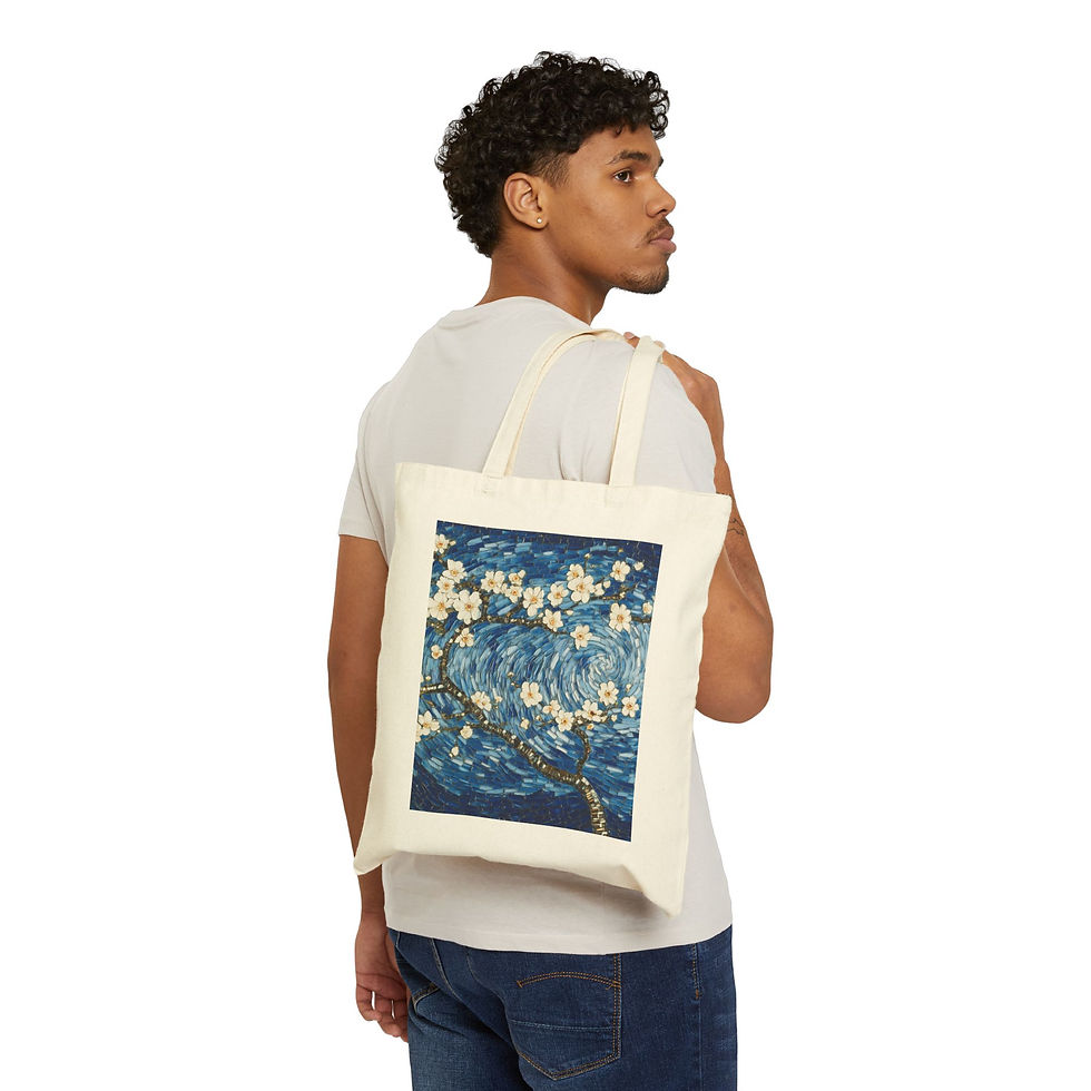Thumbnail:  White Blossom Two Way Eco Tote Bag